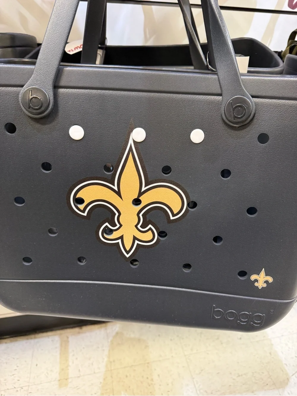 BOGG BAG Black Duffel with Gold Fleur-de-Lis Emblem